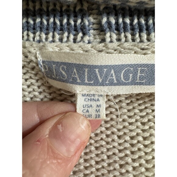 PJ Salvage Womens Waterfall Fringe Southwest Aztec Boho Cardigan Sweater Medium - Picture 4 of 6